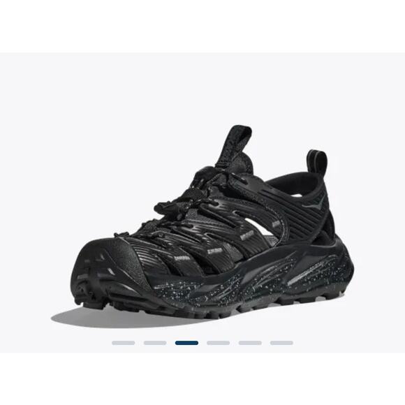 Hoka Hopara Trail Sandal Unisex Shoe Triple Black New N BOX Men Sz 10 LAST PAIR - Picture 2 of 7